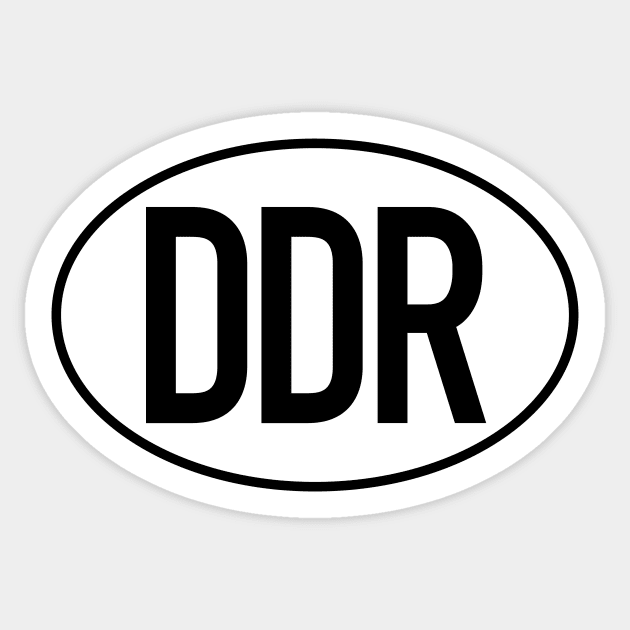 DDR license plate (single color) Sticker by GetThatCar